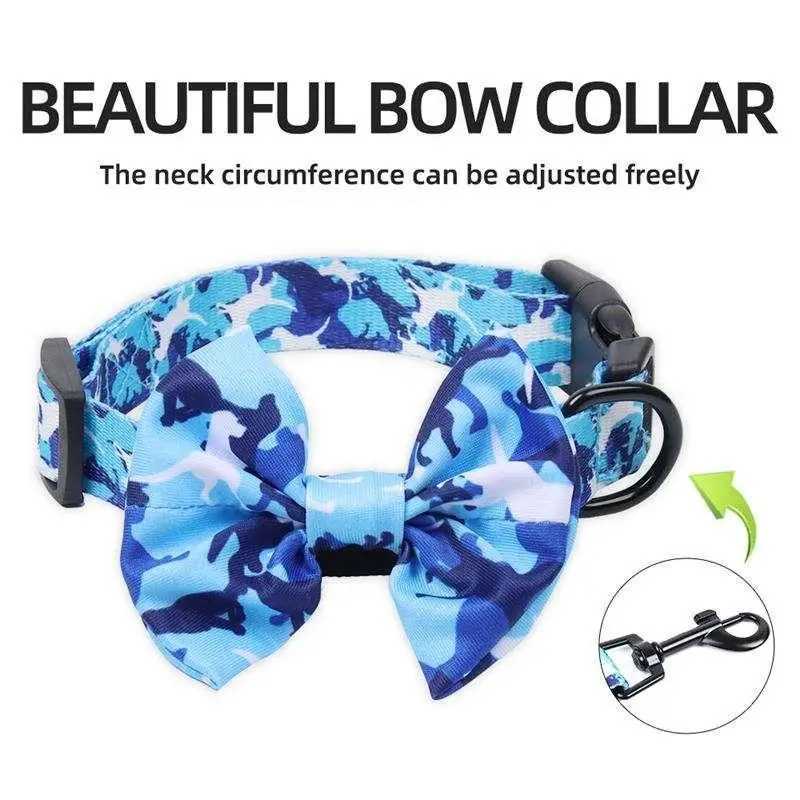 OKKPETS Camo Pet Dog Harness 5 Piece Set With Collar Leash Bow Tie Poop Bag Adjustable Puppy Comfortable No Pull Dog Accessories J251129