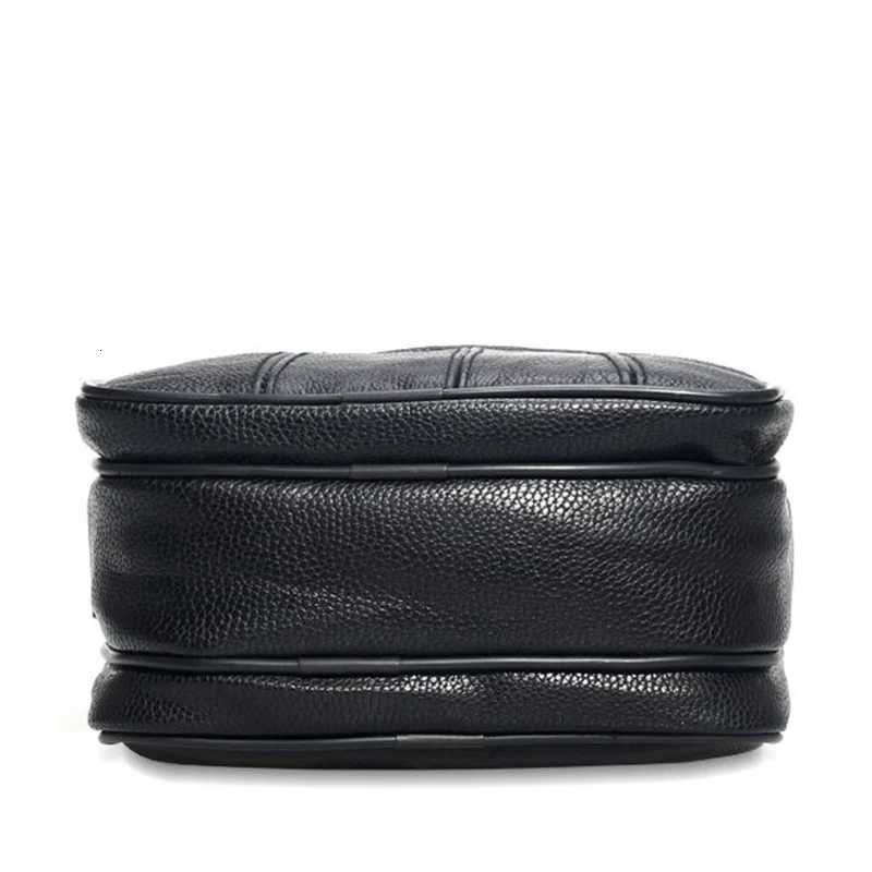 Men Genuine Leather Shoder Bag M Cowhide Leather Handbags Mens Large Zipper Messenger Bag Travel Tablet Bag Tote Y251011