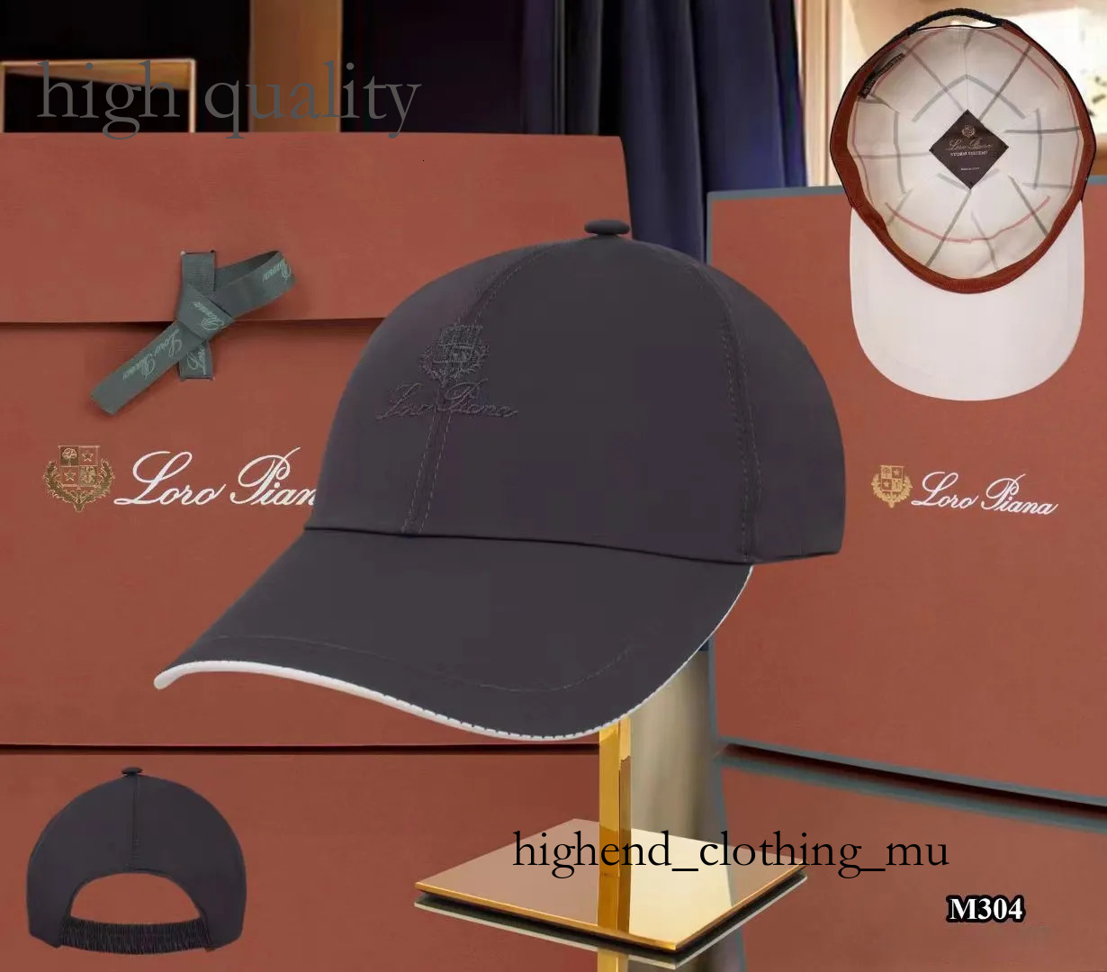 2025 AAA Hot Sales Cashmere Loropianna Hat Fashion Designer Lora Pianno Ball Baseball Cap Cotton Womens Fitted Caps Hats Summer Snapback Embroidery A68