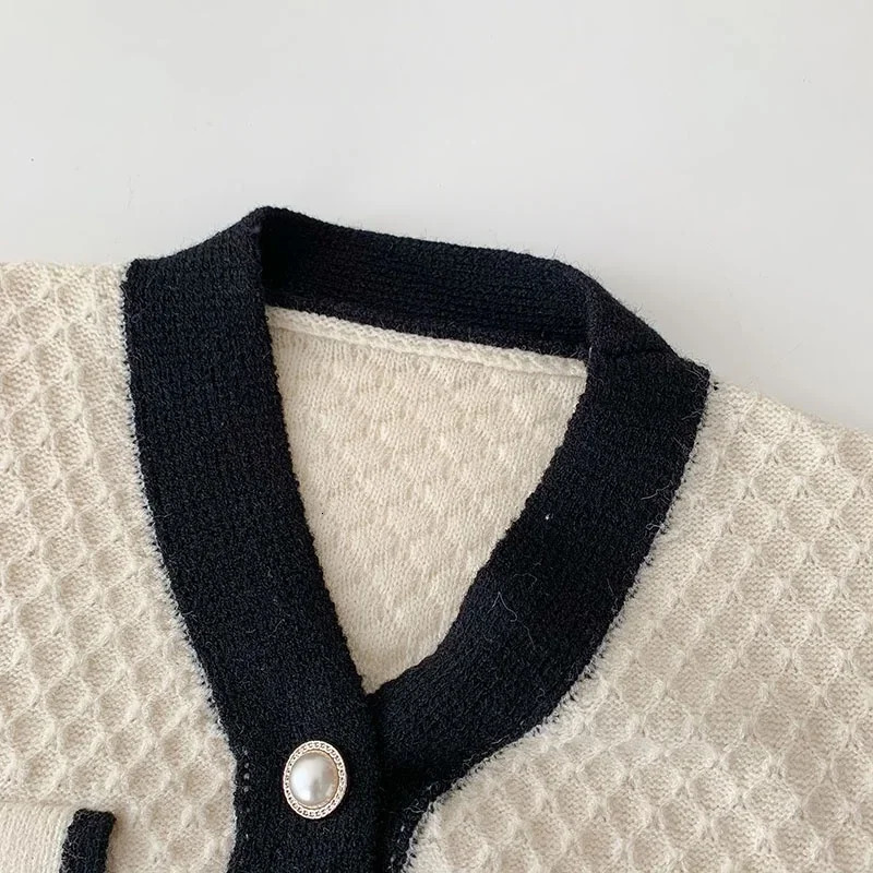 Womens Korean Fashion Loose Longsleeved Knit Sweater Cardigans Outwear Coat 251028