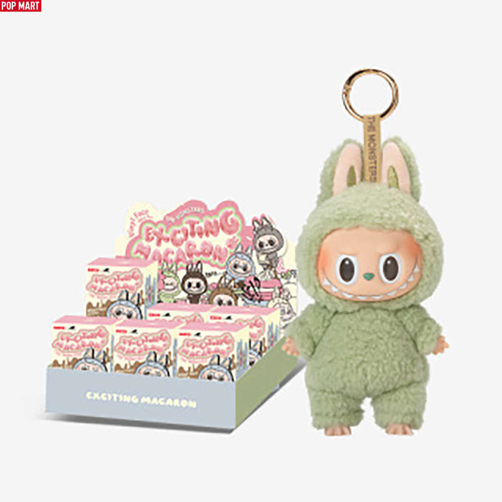 Hot Genuine Labubu toffee THE MONSTERS pop mart Exciting Macaron Vinyl FaceBlind Box V1.0 Vinyl Figure with Unique Face Design Limited Edition Macaron