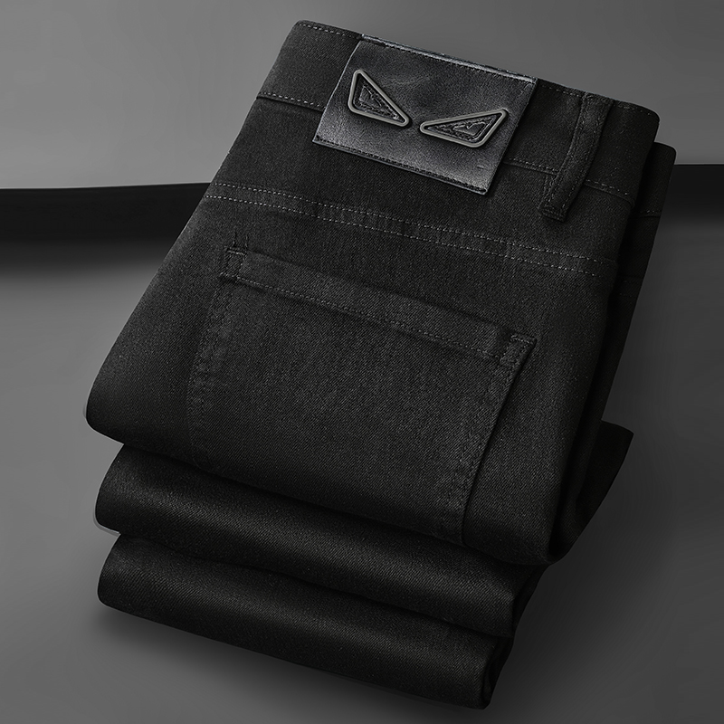 Men's Trendy Slim-Fit Straight-Leg Jeans in White and Black 510