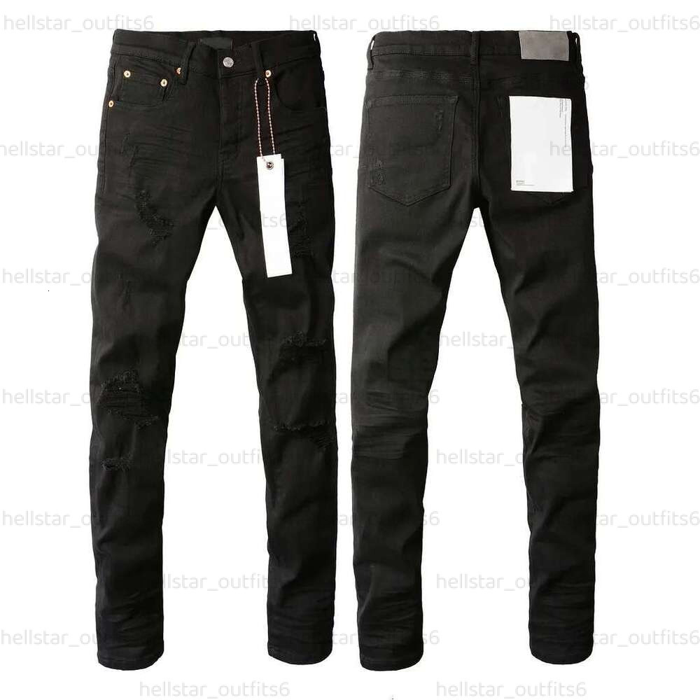 hot Jean Mens Purples jeans Trousers for mens Denim Designer Jeans Men Black Pants High-end Quality mens designer jean black pencil pants hole casual skinny Jeans zcd