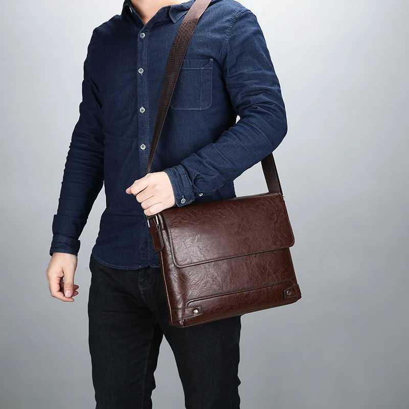 Shoder bag mens crossbody bag business bag large capacity for business trips and work Y251011