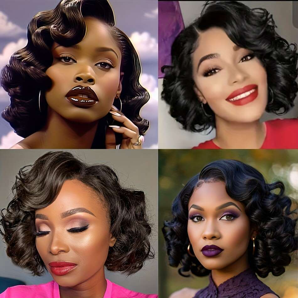 Elegant Bob Wig For Women - 4X4 Glueless Lace Front, Pre-Plucked Brazilian Virgin Remy Human Hair, Body Wave Closure Wig, 150% Density, 10 Inch