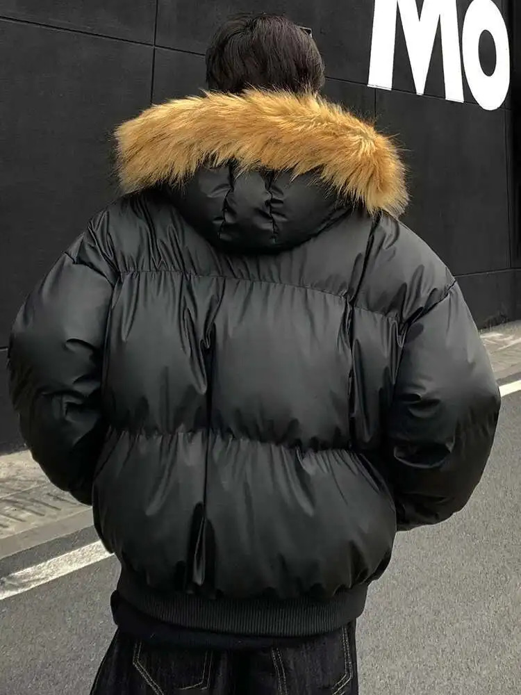 LUZHEN Winter 2024 Parkas Detachable Fur Collar American Short Unisex Thick Warm Padded Jackets Winter Male LZ8194 251028