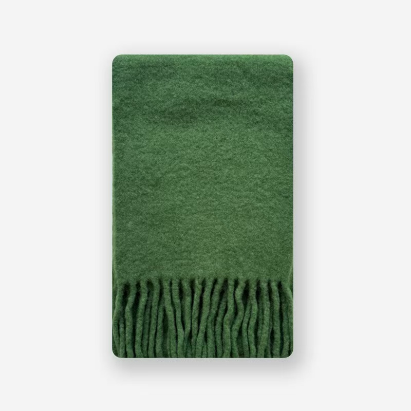 T2196 Wool Solid Color Scarf for Women, Winter Style, Iceland Blue, Soft