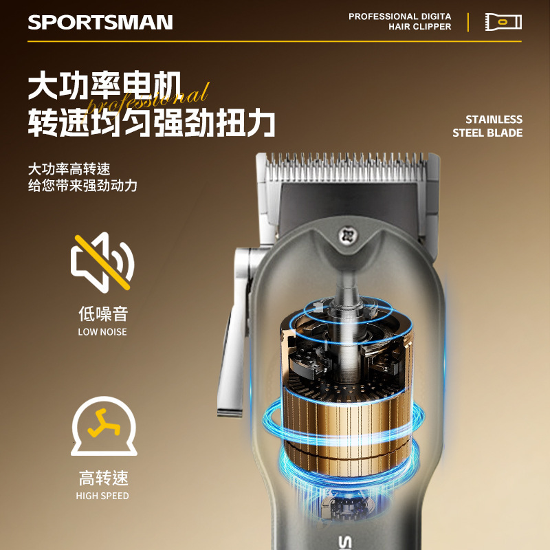 Original VGR 0mm zero Metal Electric Hair Beard Trimmer For Men Body Face Electric Clipper Hair Cutting Rechargeable 240701