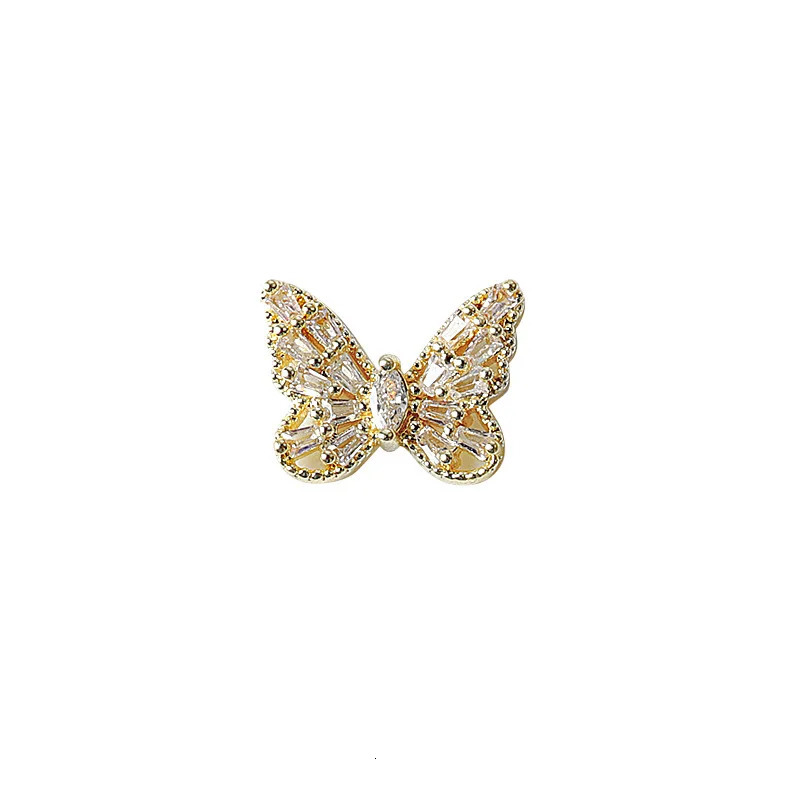 2Pcs Metal Nail Art Butterfly Jewelry Crystal Strass Alloy nsCharms Nail Diamond Stones Wedding Charms Accessories 251027