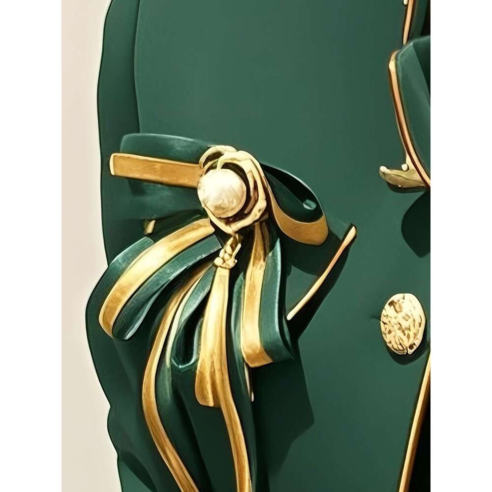 Elegant Women S Slim Fit Long Sleeve With Bowknot Detail Non Stretch Fabric Single Breasted Placket Stand Collar Solid Color Perfect For Spring Fall