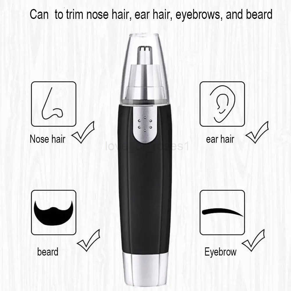 Electric Nose Ear Hair Trimmer Automatic Nopain Nose Hair Cutter Eyebrow Trimmer Tool Rechargeable Nose Ear Face Hair Scissors Z251030