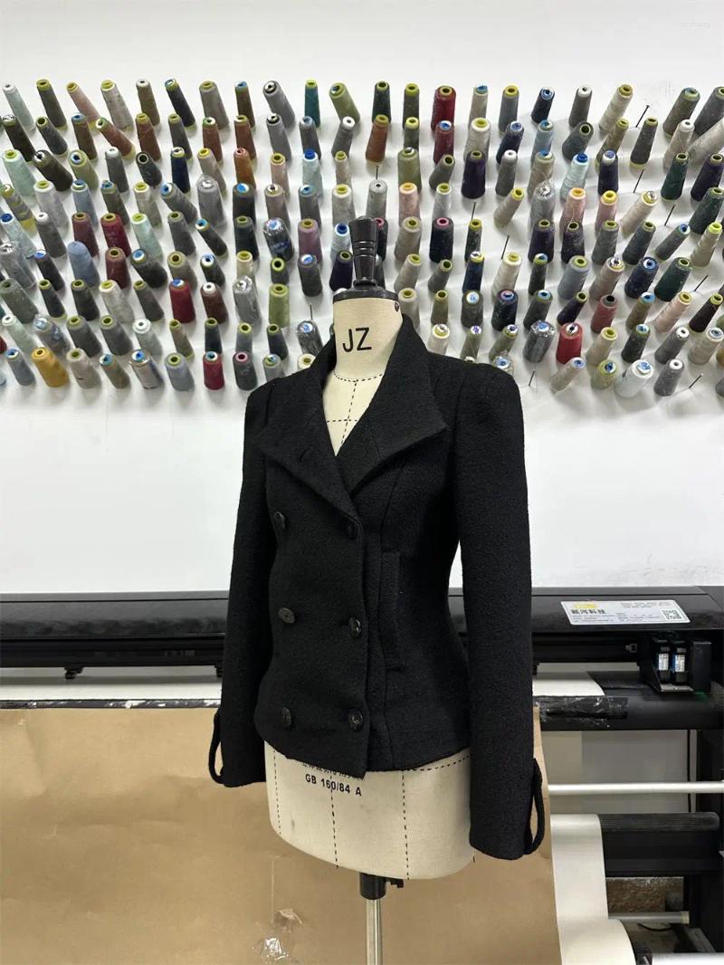 Two Piece Dress Winter French Vintage Elegant Woman 2 Set Black Slim Design Jacket High Waist Casual Skirt Female Korean Clothes