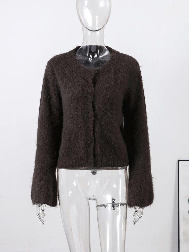 Casual Hooded Sweater Pullover Womens Loose Full Sleeves Knitted Coats With Pockets Autumn Winter Ladies Solid Outwear 251027