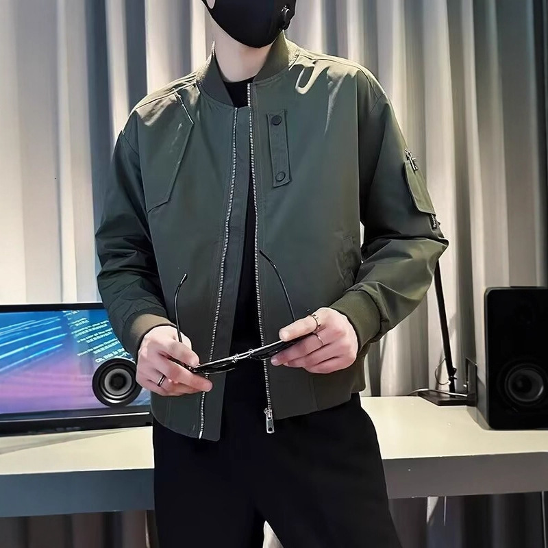 Men's Workwear Jacket Spring Autumn Loose Solid Color Baseball Designer Jacket Jacket American Style High-end Casual Coat Trendy