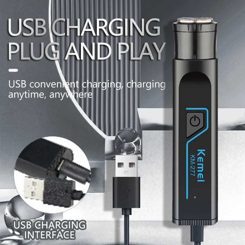 Kemei KM277 Electric Shaver EarEyebrowsNose Hair Trimmer 3in1 Kit Mini Portable Body Hair Trimmer Safety Razor Rechargeable M251030