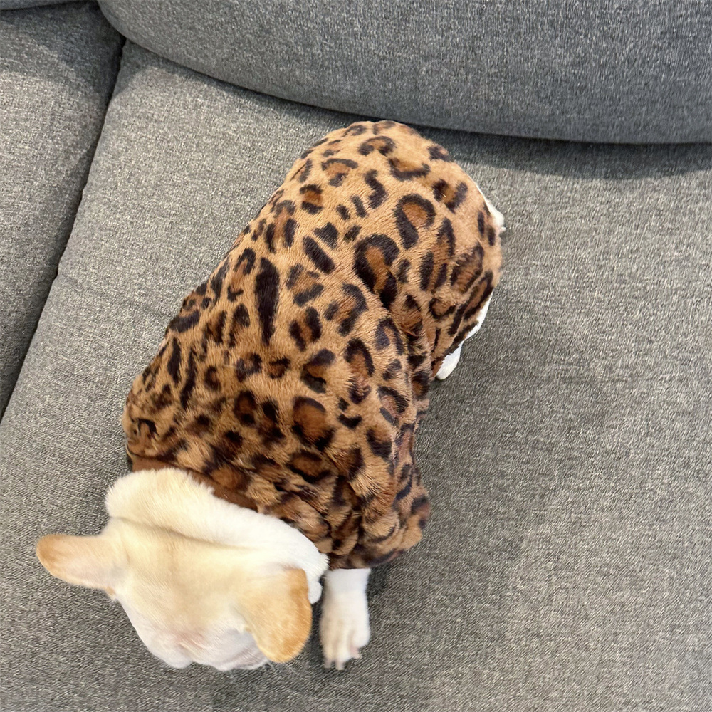 Designer Autumn/Winter pet dog plush sweatshirt, for bulldogs, corgis, and shih tzus, warm clothes for winter Dog Coats