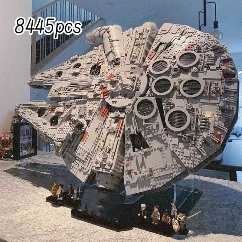 In Stock 7541pcs Largest Millenniumfalcon Starship Model Bricks 75192 Building Blocks Space War Sets Adults Toys Birthday GiftsXJ251030
