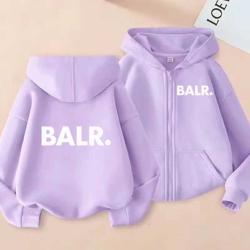 Childrens BALR Letters Zipper Style Long Sleeve Hoodies Clothing Girls Boy Charming Top 312Yrs Leisure Sweatshirt Fashion CoatT251030