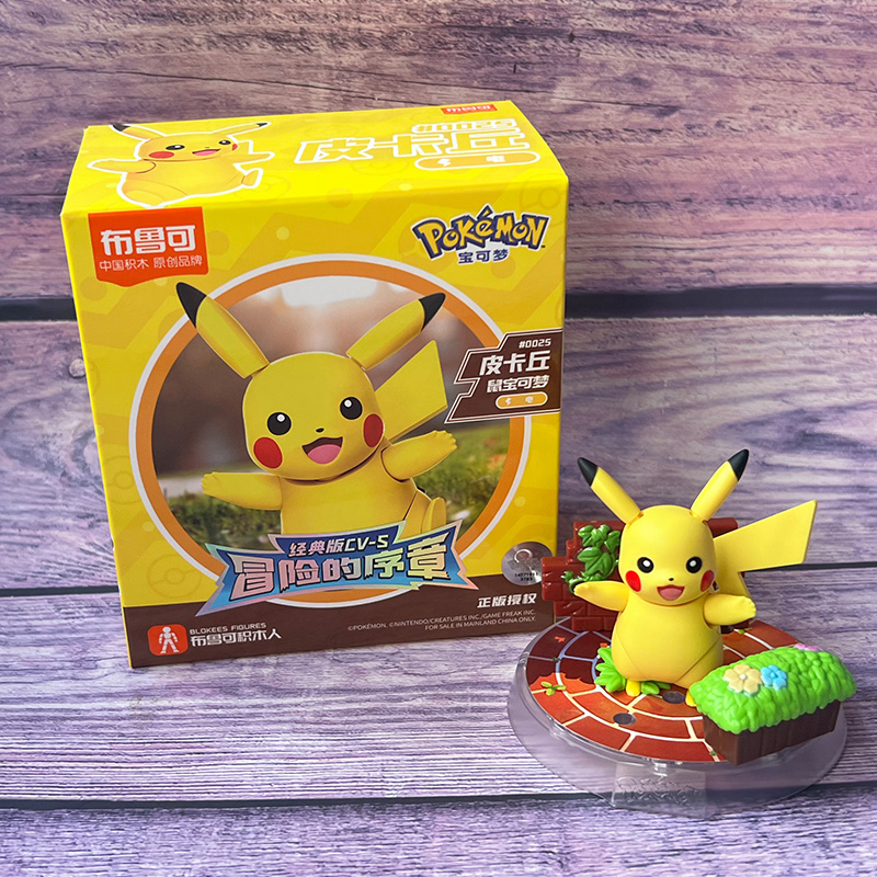 New Pokemon Pikachu Action Figure Eevee Sprigatito DIY Assembly Toys Charmander Psyduck Charmander Kawaii Puzzle Toys Kids Gifts Building Blocks