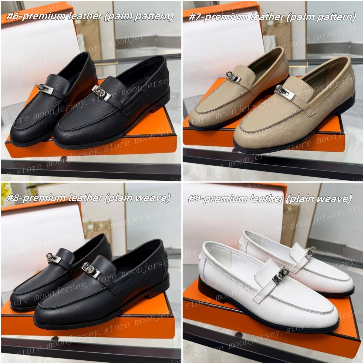 (go off picture not the description) 10A Premium Designer Loafers Women's Leather Suede Shoes Flat Bottom Autumn Loafer Shoes 28484 33608