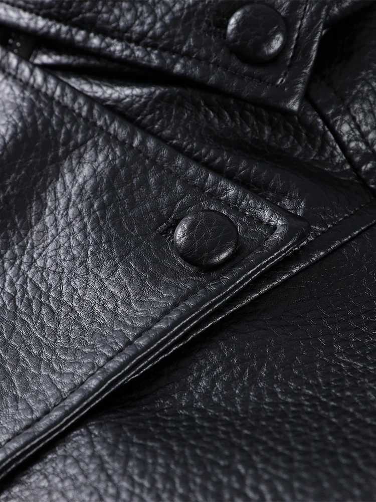 Vintage Womens Black Leather Jacket Long Sleeve Stand Collar Motorcycle Thick Coat Female 2025 Autumn Winter Lady Streetwear1 Y251105