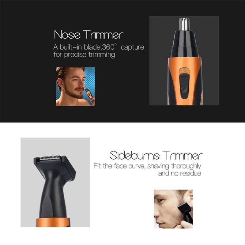 4 In 1 Electric Ear Nose Trimmer Men Portable Face Neck Hair Removal Rechargeable Beard Eyebrow Trimer Shaver M251030