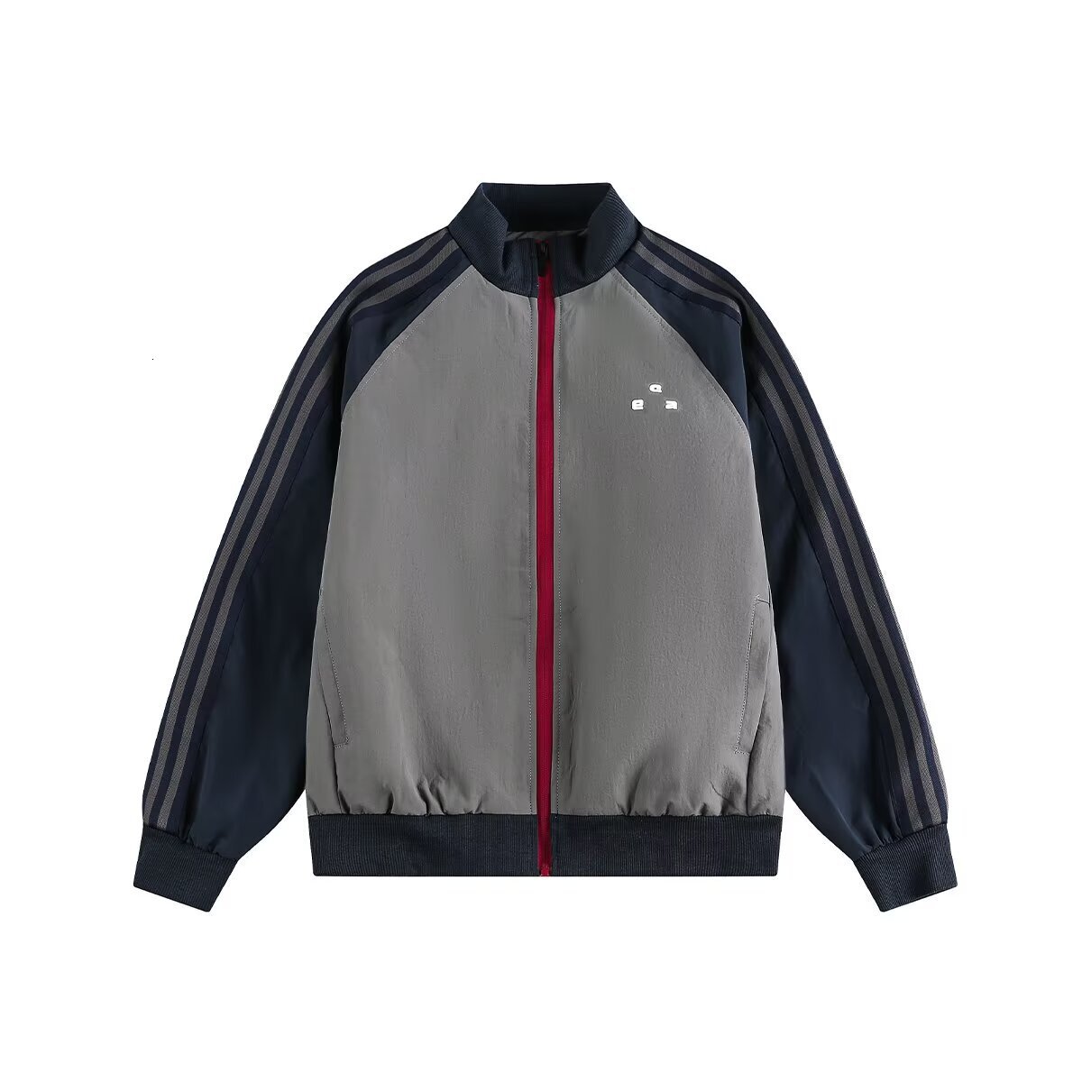 American Style Sports Striped Designer Coat Color-block Stand Collar Jacket For Men And Women 2025 Spring And Autumn New Casual Couple Coat