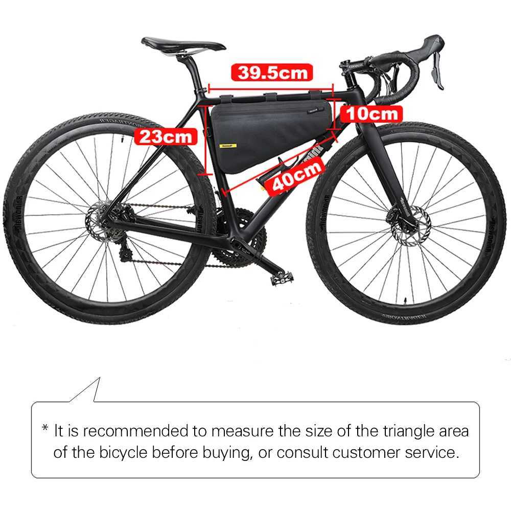 Rhinowalk 4L Waterproof Bicycle Frame Bag Big Capacity Triangle Bag Bicycle Frame Tube Bag Cycling Tool Pouch Bag Bike Accessory H251029