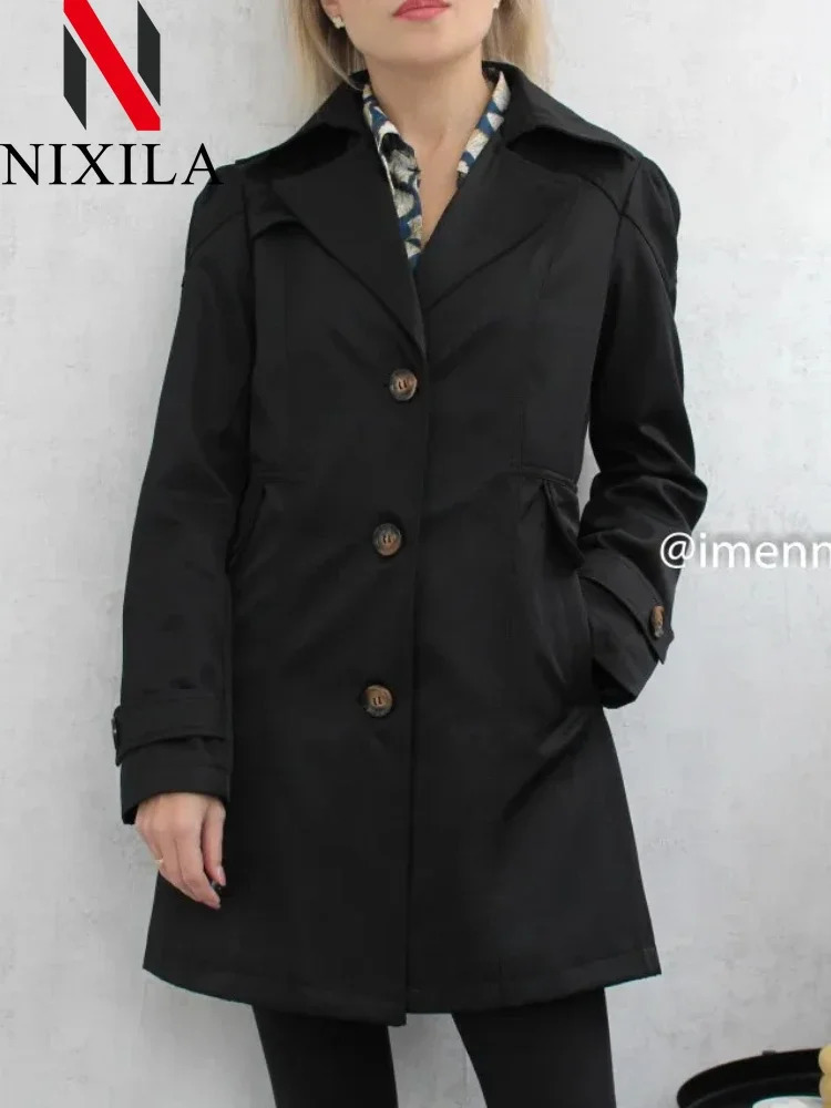 Spring Autumn Casual Windbreaker Version of The Long Windbreaker Top Korean Fashion Ladies Coats Jackets Women Trench Clothing 251030