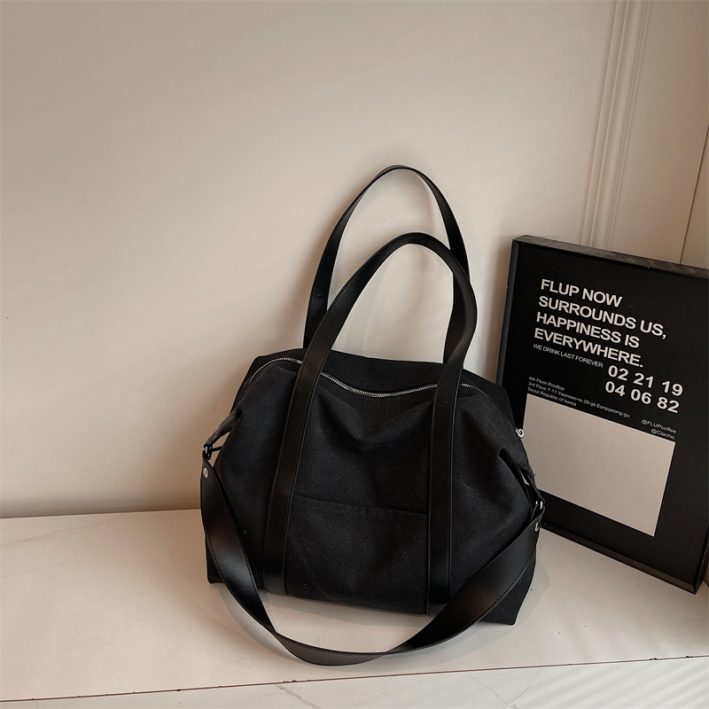 Spring women's fashionable large capacity synthetic leather handbag, casual simple classic work shoulder bag, popular college student crossbody b