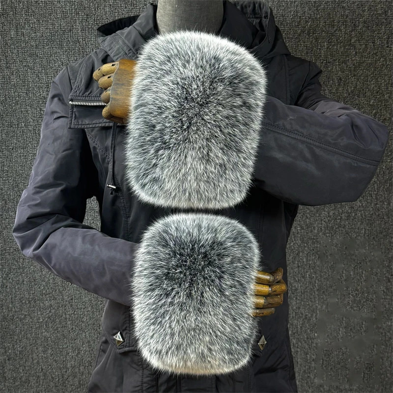 Real Fox Fur Cuffs Arm Warmer Women Bracelet Natural Fur Wristband Warmer Cuff Clothing Accesories Winter Coat Downcoat Gloves 251028