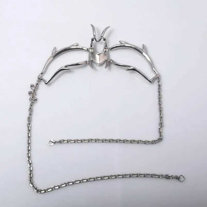 N5KA 2Pcs Punk Cyborgs Masquerade Mask Half Face Magics Balls Metal Mask Irregular Fluid Face Decoration for WomenW251029