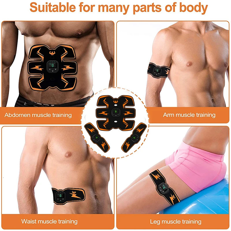 Smart EMS Wireless Muscle Stimulator Fitness Trainer Abdominal Training Electric Weight Loss Stickers Body Slimming Massager 251030