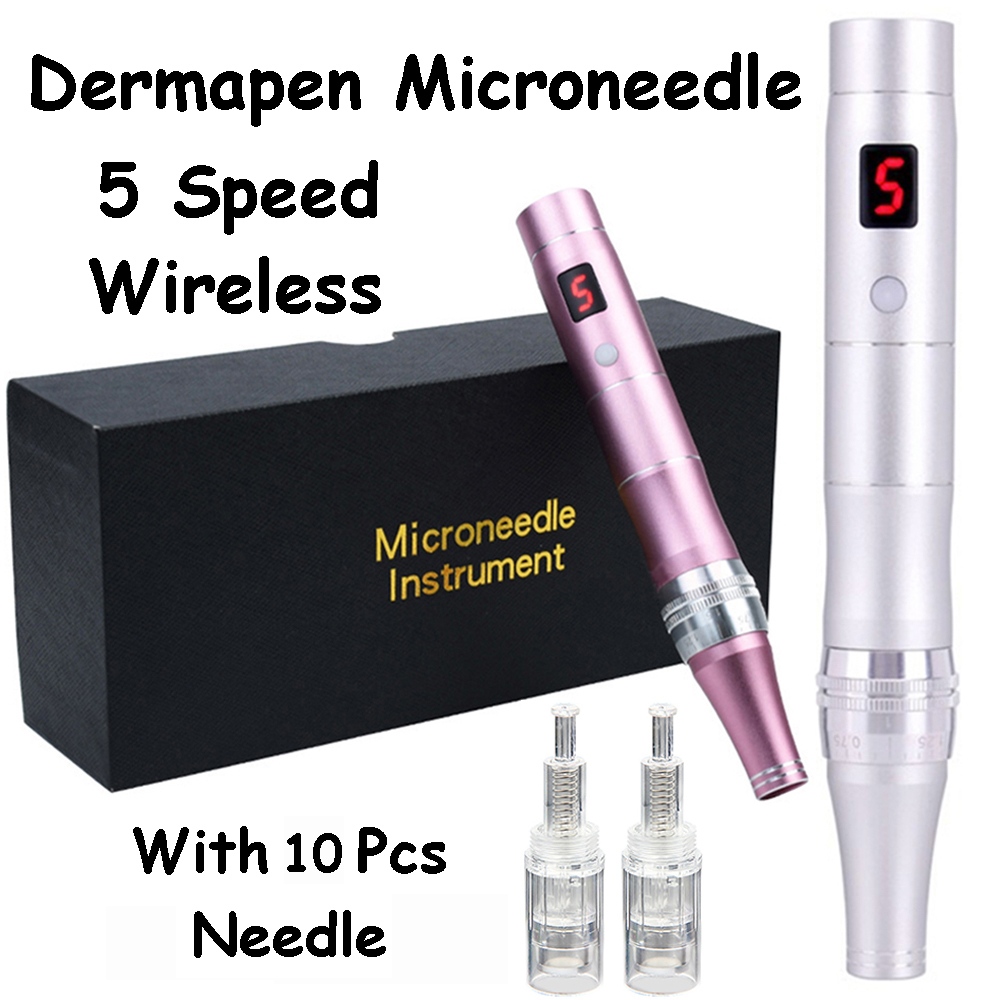 Electric Automatic Micro Needling Machine | High-Efficiency Skin Therapy Dermapen & Face Rejuvenation Derma Pen with Replaceable Cartridge 10pcs Needl