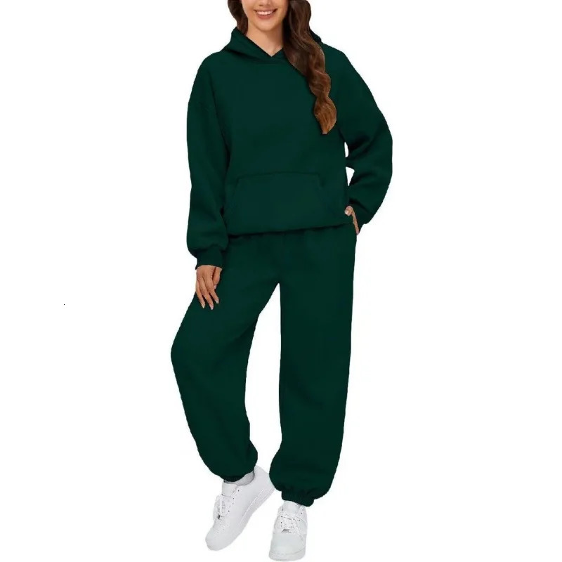 Unisex Autumn Winter Hoodie and Joggers Set Casual Sports Outfit for Men Women 251028
