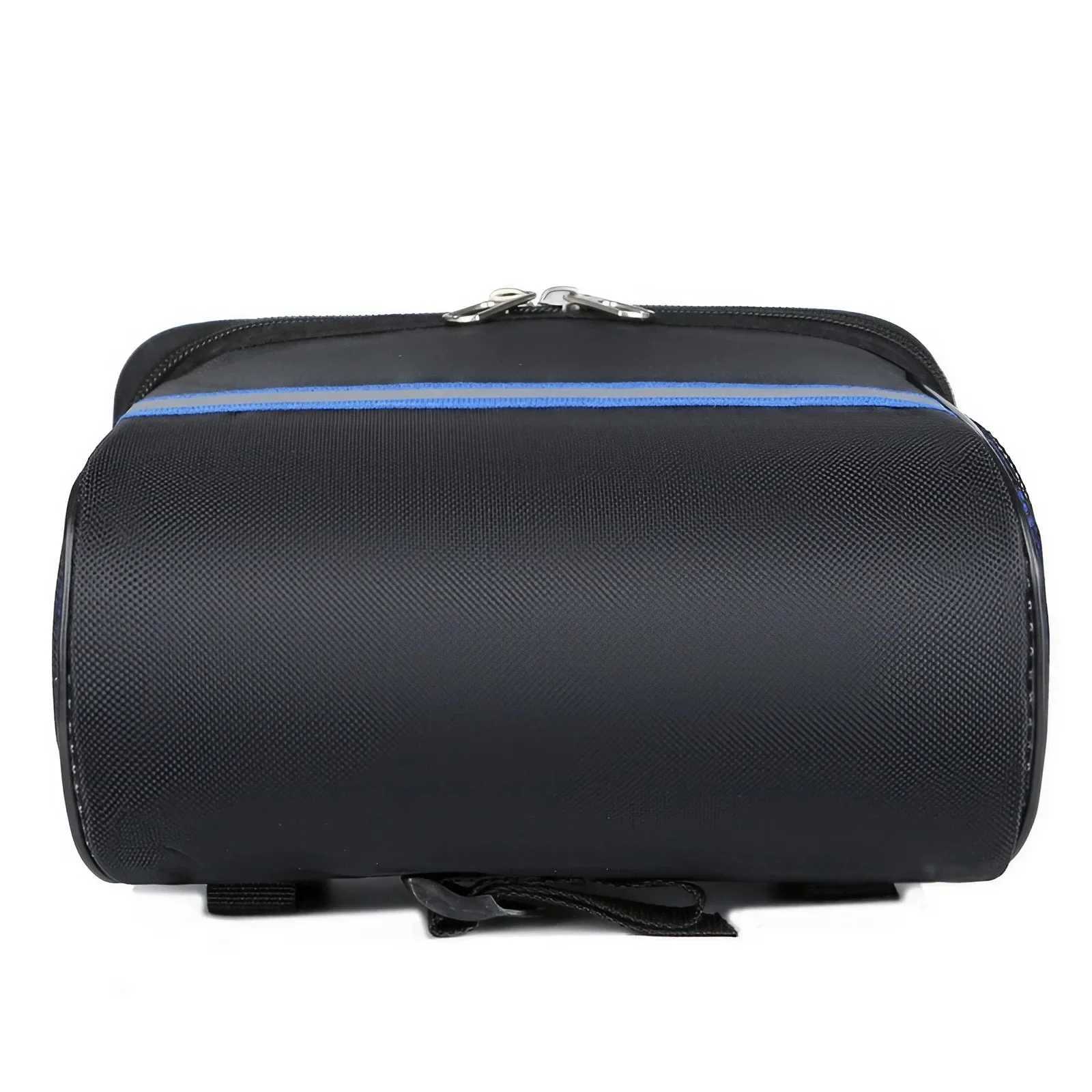 Waterproof Bike Front Handlebar Bag with Reflective Strip and Mesh Pouches for Mountain and Road Biking Safety and Navigation H251029