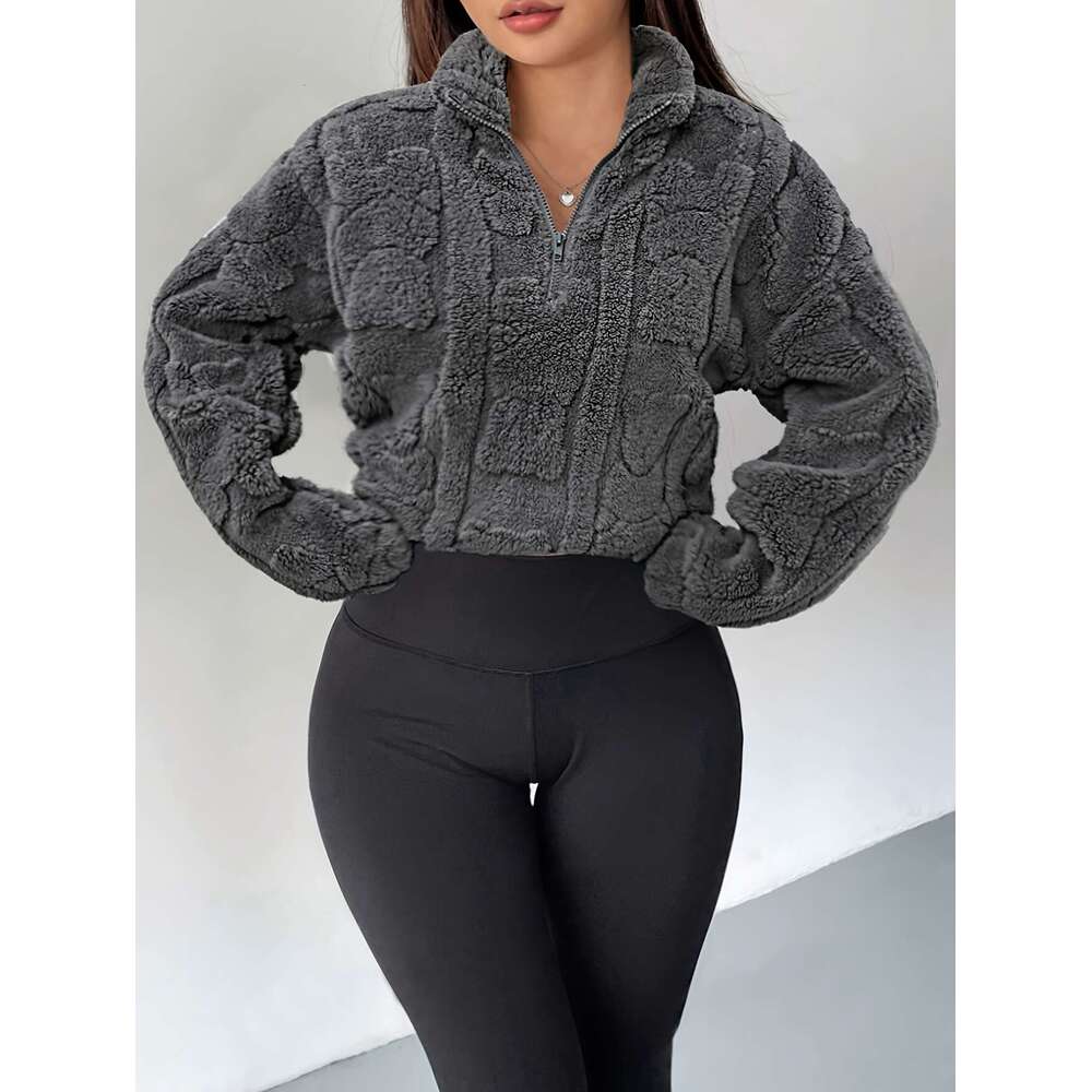 SPECHIR Sweatshirt SPECHIR Women S Soft Fleece Lined High Neck Zip Up Sweatshirt Elegant Pullover With Full Zip Closure Hine Washable Solid Color Cozy