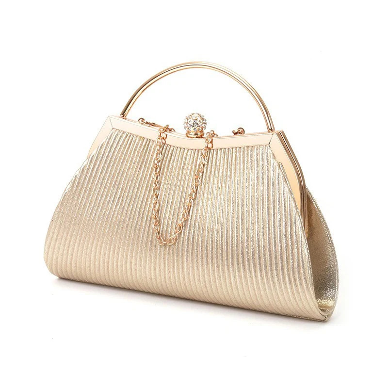 Ladies Wedding Clutch Bag Crossborder Diamondencrusted Dinner Bag Folded Metal Handbag Mini Bag 251023