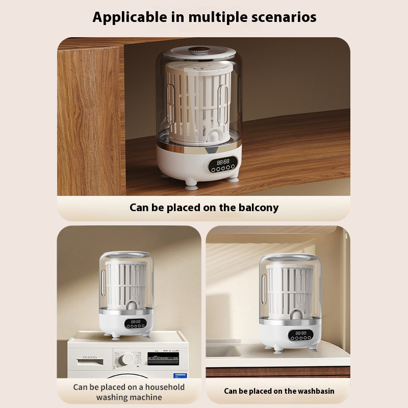 Fully Automatic Mini Washing and Dryingall-in-one Machine ,3 in 1 Laundry Cup, Wireless Portable 3L Washing Machine USB Charging - view 4