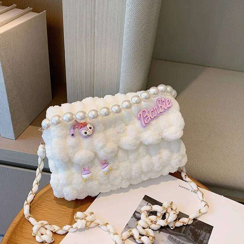 Christmas Diy Hand-Woven Homemade Gift Girlfriend Cute Plush Material Bag 2025 Winter