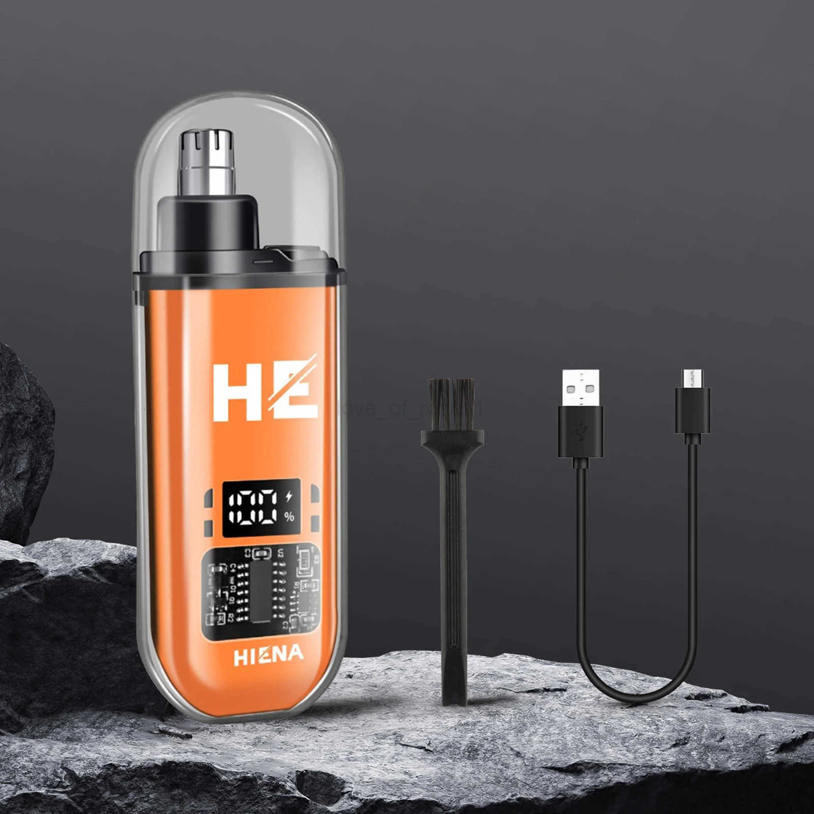 Nose Clippers Facial Hair Trimmer Digital Display Rechargeable Nose Trimmer Gift for Boyfriend Father Birthday Z251030