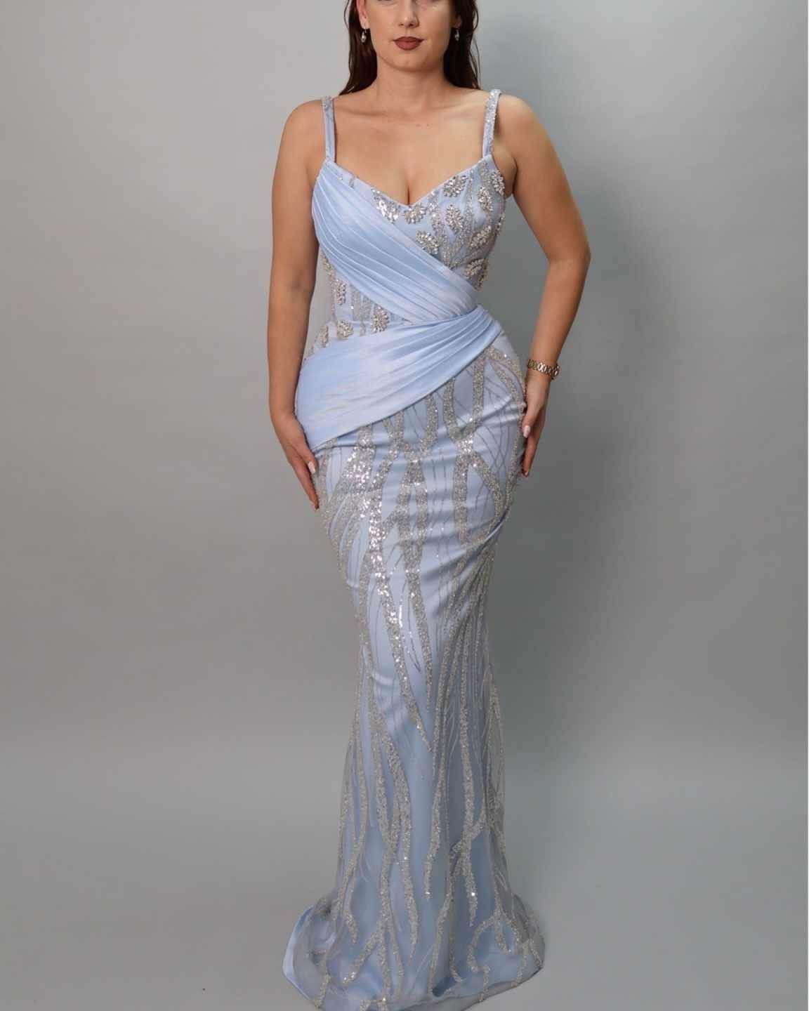 Elegant Prom Gown Strapless Evening Dress Sequins Party Prom Dresses Sleeveless Bridal Gowns Robes De Mariee Size Customized vestido de novia L252832