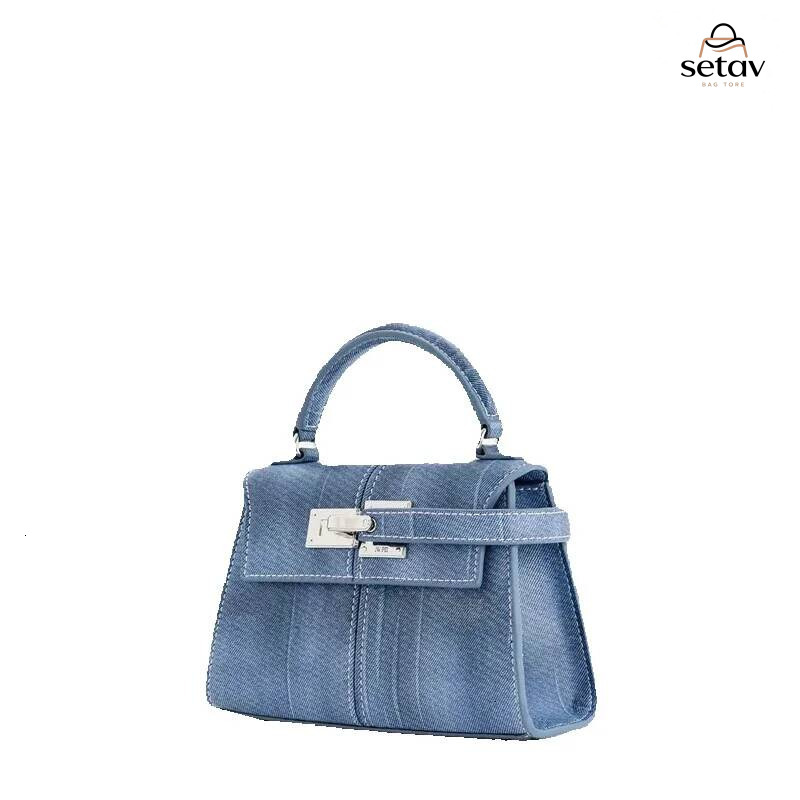Luxury Handbag JW PEI Women's Handbag Elise Designer Fashion New Denim Blue Tote Small Square Crossbody Premium Women Bag Handbag