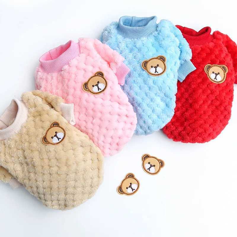 Winter Pet Dog Clothes Bear Print Dog Hoodie Soft Warm Puppy Sweatshirt Chihuahua French Bulldog Coat et Fashion Dog Costume C251030