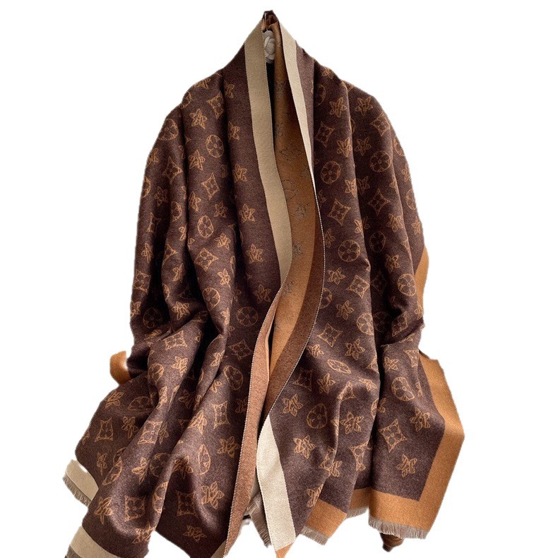 Designer free shipping scarves 2025 High-Quality medium to long thick scarf fashionable and warm imitation cashmere scarf Experience
