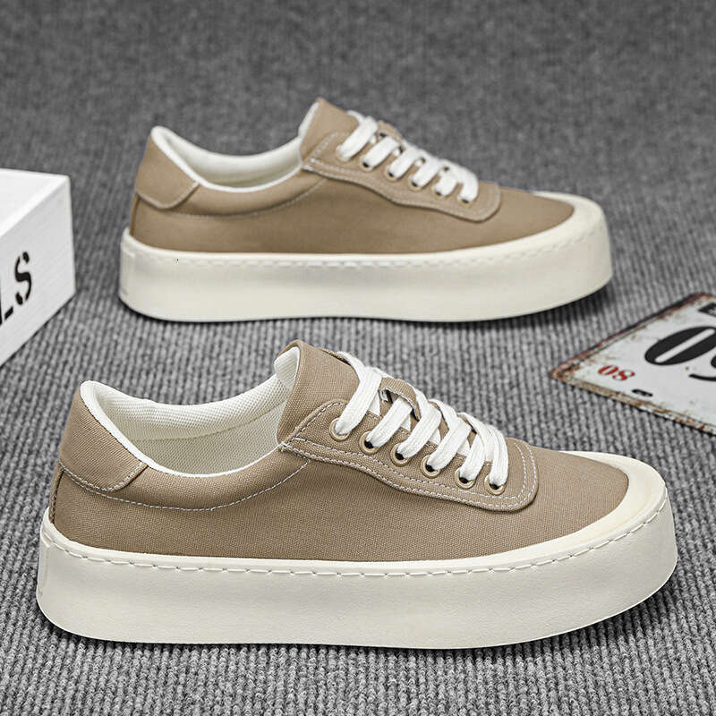 2025 Men's Sneakers New Breathable Canvas Casual Trendy Sports White Shoes for Men