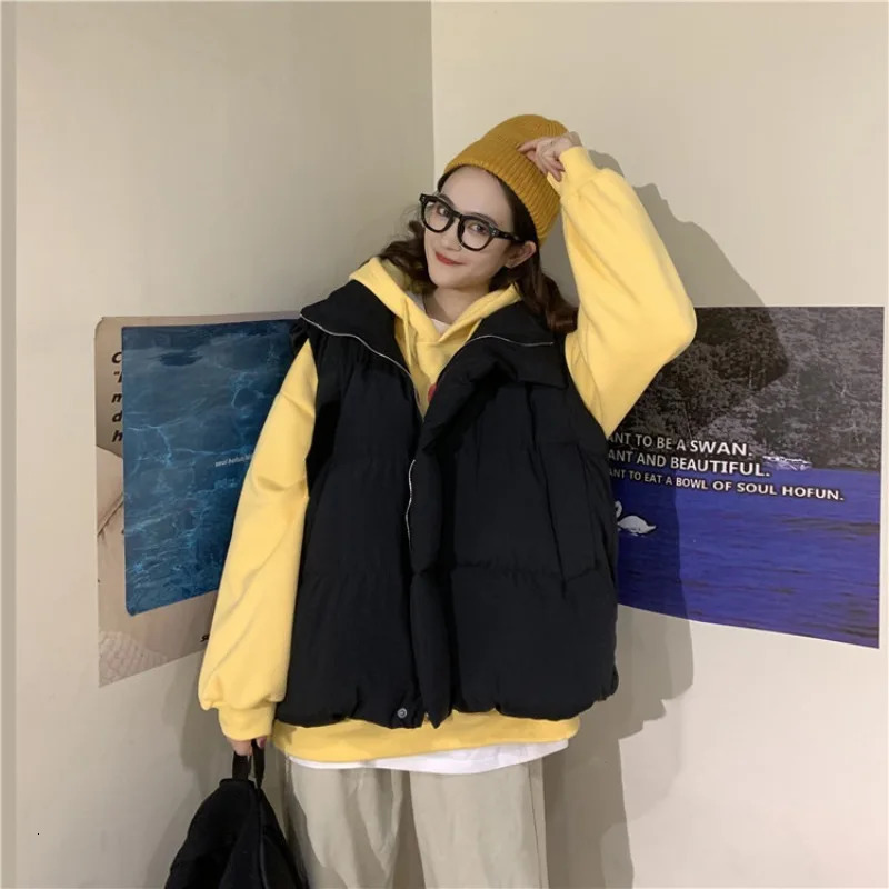 Crossborder Vest Womens Autumn Winter Koreanstyle n Niche Down Cottonpadded Jacket Vest Cottonpadded Coat Fashion 251024