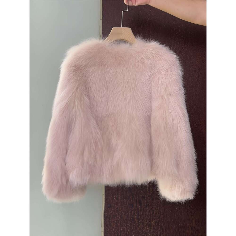 New High End Grass Faux Fox Coat Women Chic And Stylish Outerwear Elegant Fur Jackets Winter Coats For Women High Quality