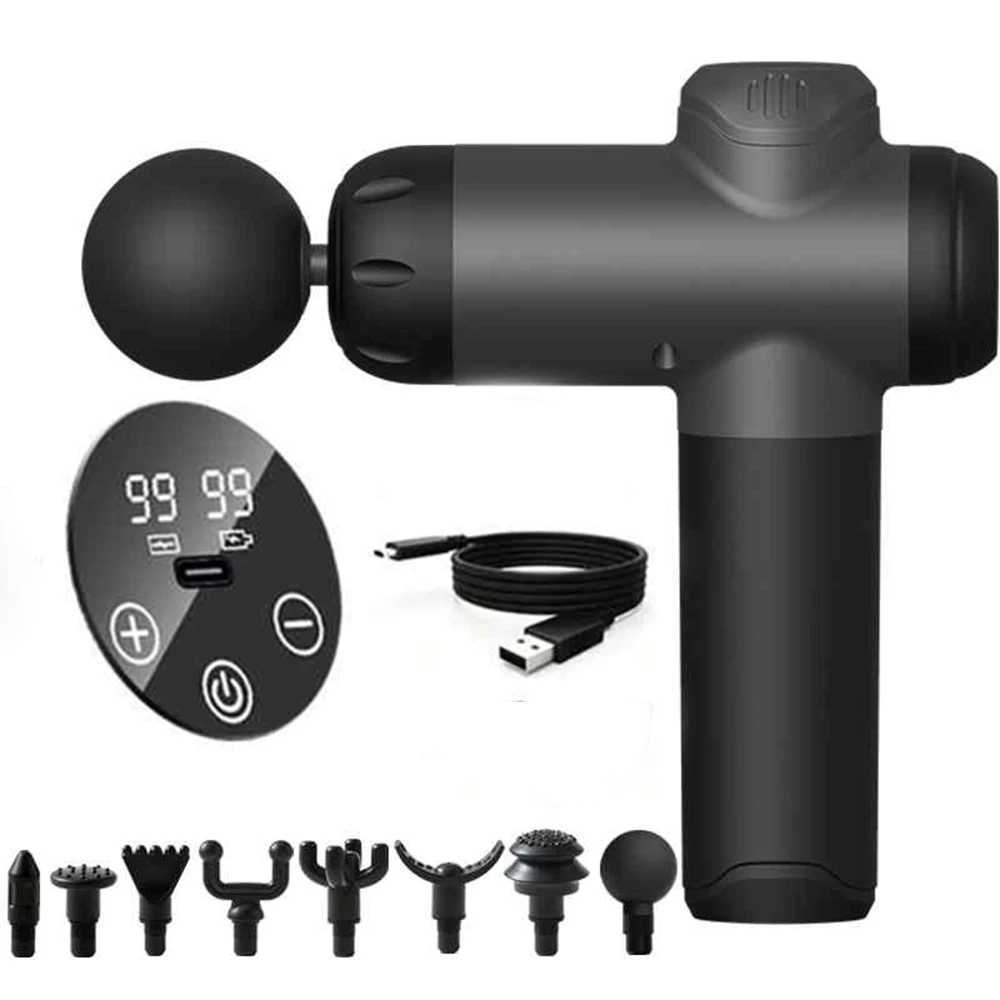 Massage Gun 8 Massage Heads HighIntensity Vibration Rechargeable Small Massage Gun Powerful Fascia Gun Portable Deep Tissue Im J251030