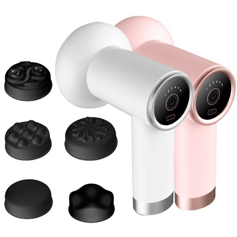 Massage Gun Wireless Charging Fat Pushing Machine Handheld Portable Massage Stick Neck Waist Shoulder Kneading Pink White J251030